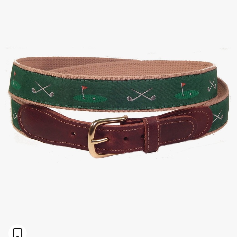 Preston leather 18th hole golf belt